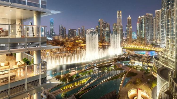 شقة بنتهاوس للبيع في دبي إطلالة على برج خليفة و النوافير للاستثمار